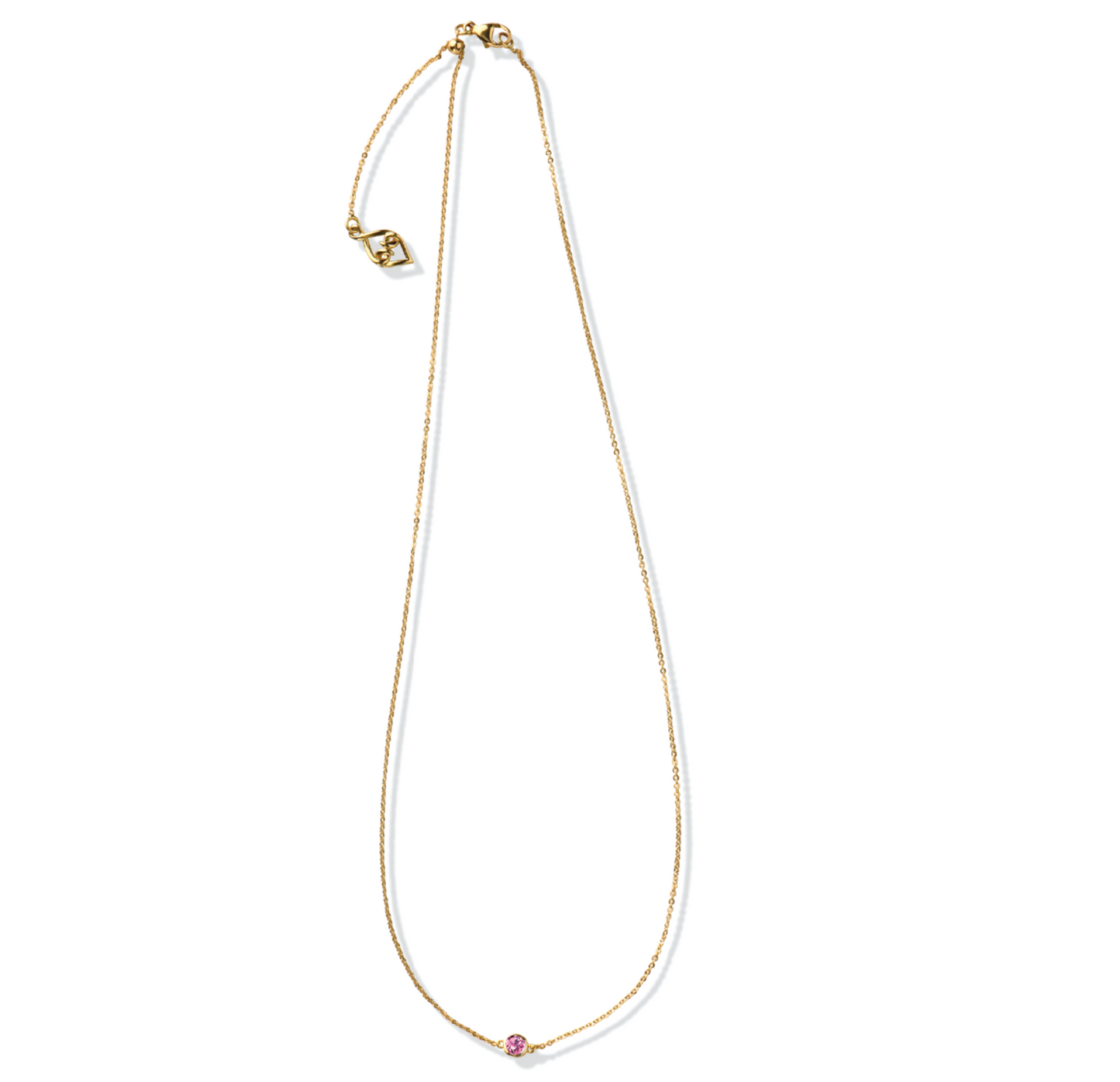 One Stone 18K Gold Novella Customizable Birthstone Necklace
